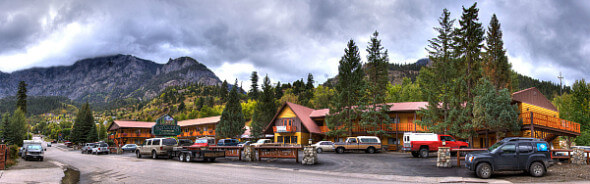 Less than a block from Ouray's Main Street (Highway 550) is the Box Canyon Lodge & Hot Springs