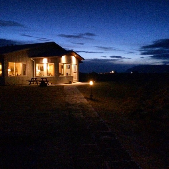 Lambastadir Guesthouse by night