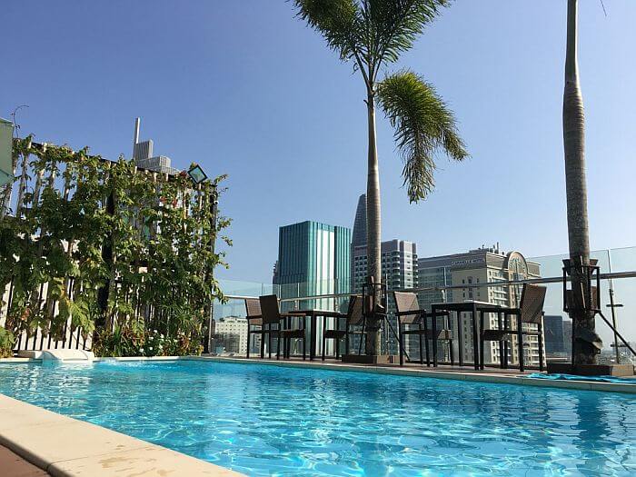 Rooftop Pool at Paragon Saigon Hotel