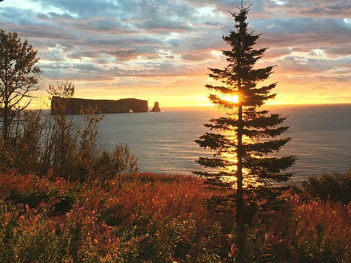 Perce sunrise view from Le Mirage