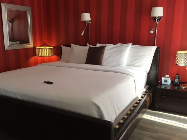 Guest room, Hotel Port-Royal, Quebec City, Canada