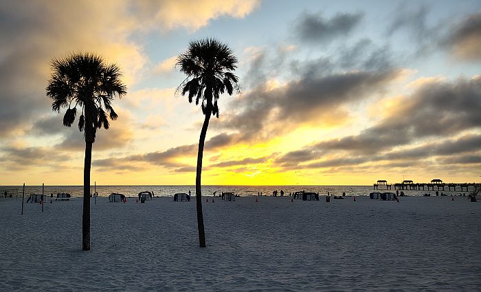 sunset at Clearwater Beach, FL