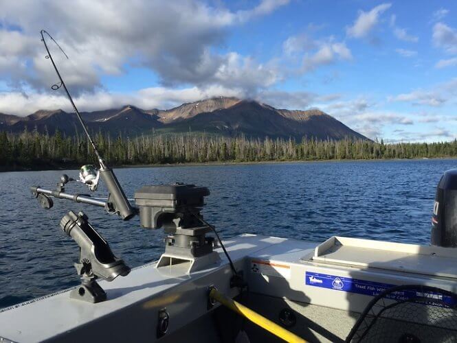 Fishing on Kathleen Lake, Dalton Trail Lodge, Yukon, Canada