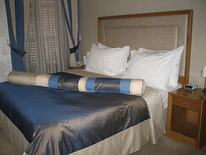 Guest room, Hotel Vardar (Photo by Susan McKee)