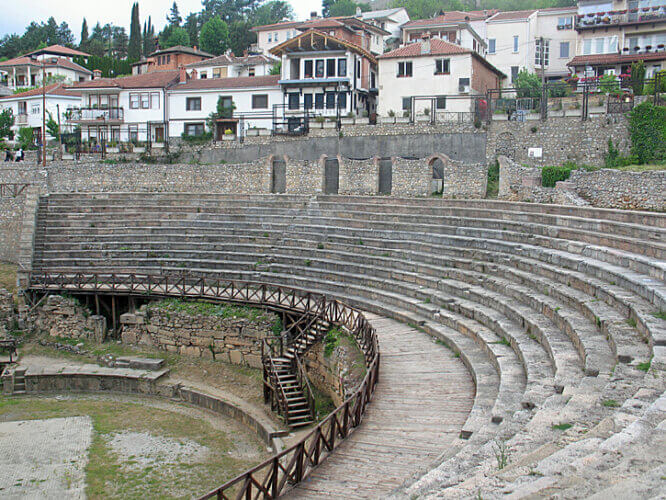 Graeco-Roman amphitheater, Ohrid, North Macedonia (Photo by Susan McKee)