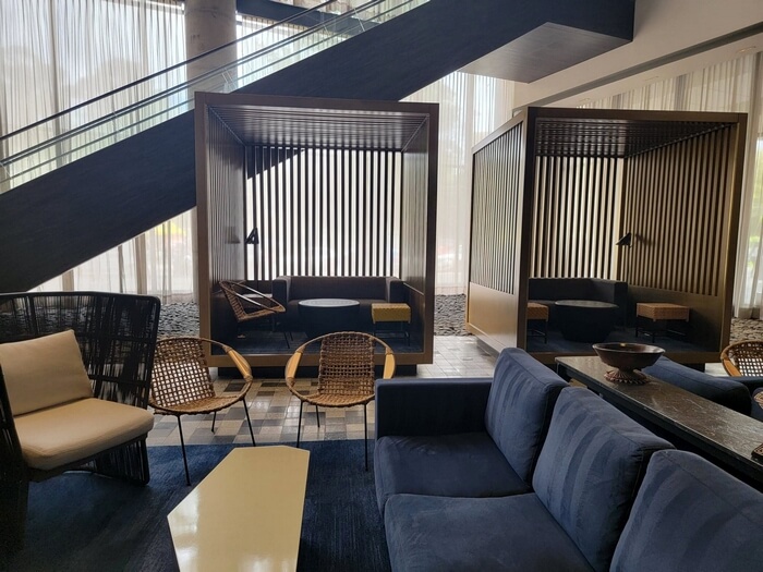 Cubicle and Open-Seating in Lobby of Hilton Bogota Corferias