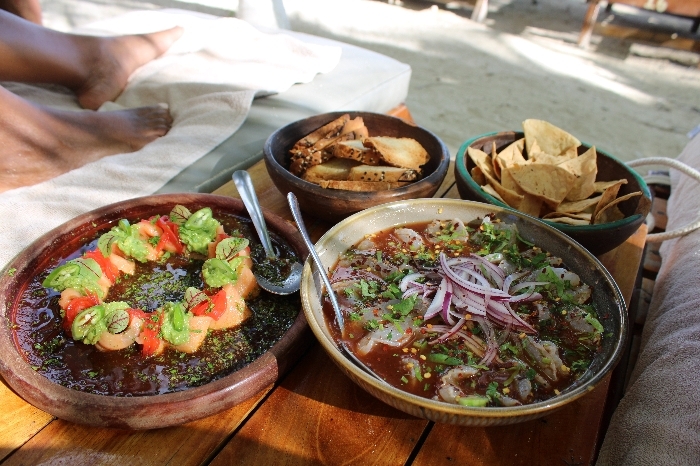 food at malecon 21 beachclub