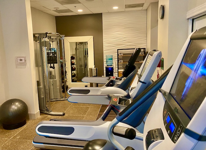 Gym at the DoubleTree North Charleston.