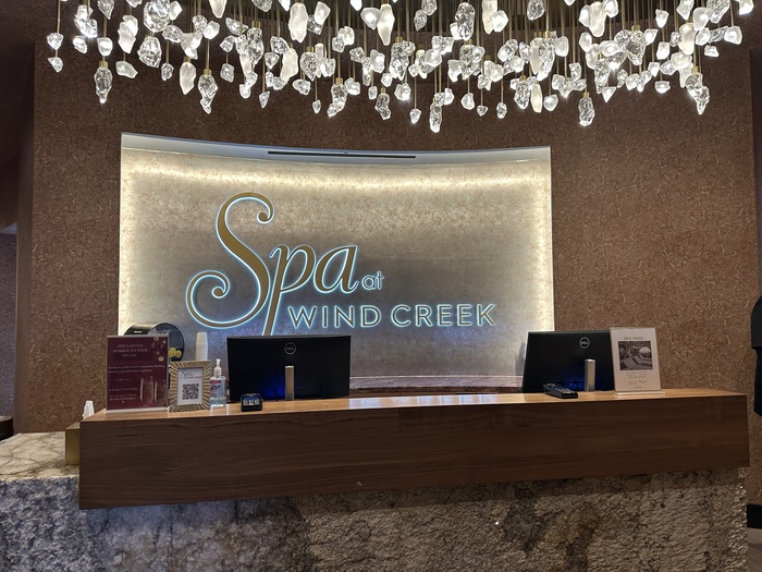 Entrance to a spa