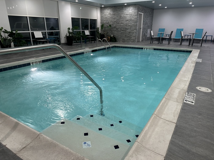 An indoor pool.